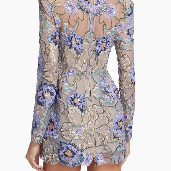 Bronx and Banco Violet Embellished Mini Dress. NWT. - Picture 2 of 6